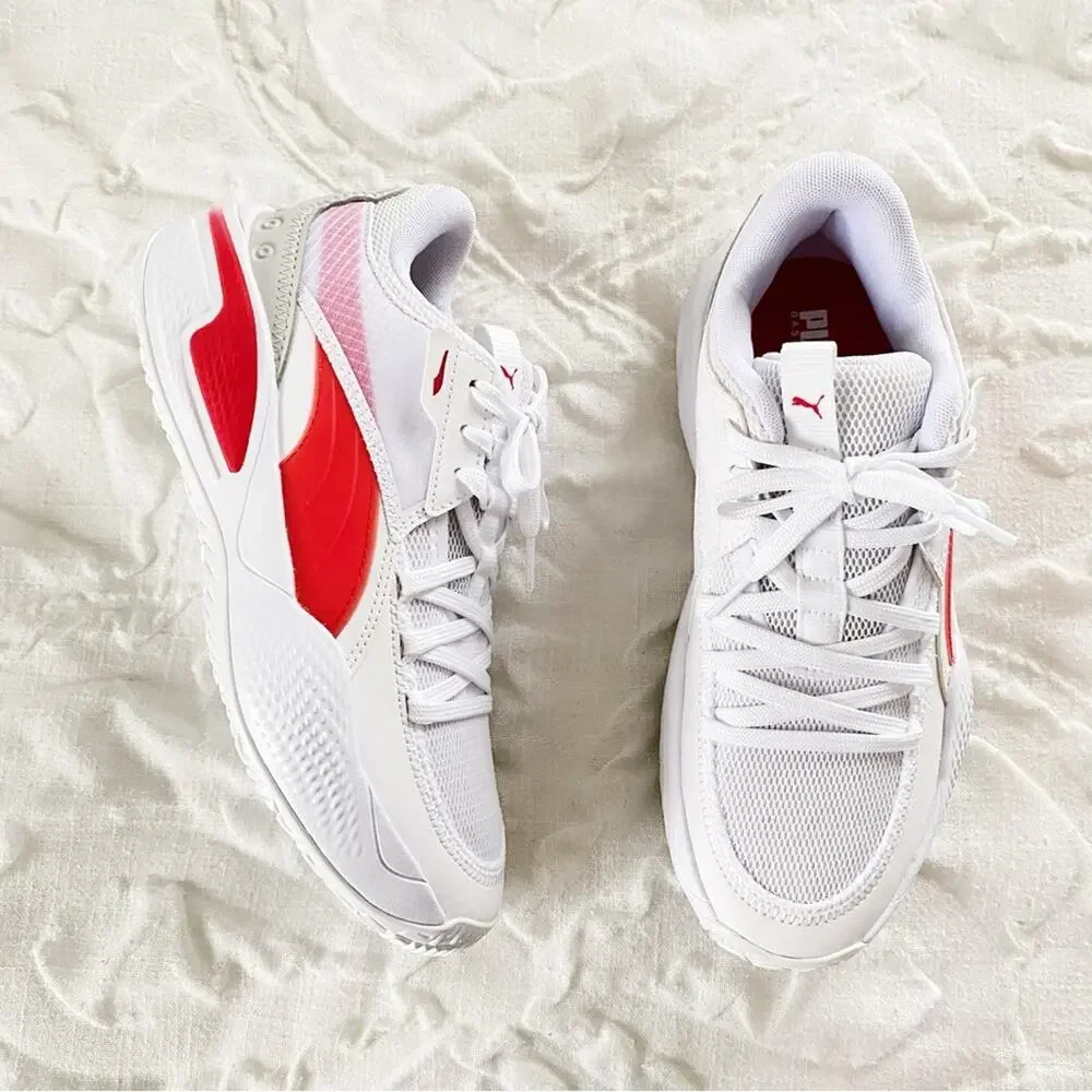 PUMA Court Rider Team 'White High Risk Red Basketball Sneakers